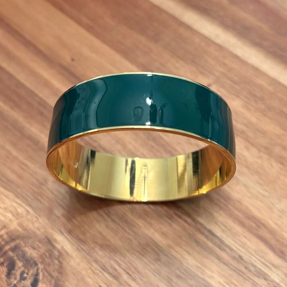 J.Crew | Forest Green Enamel Bangle | 2.5” Diameter